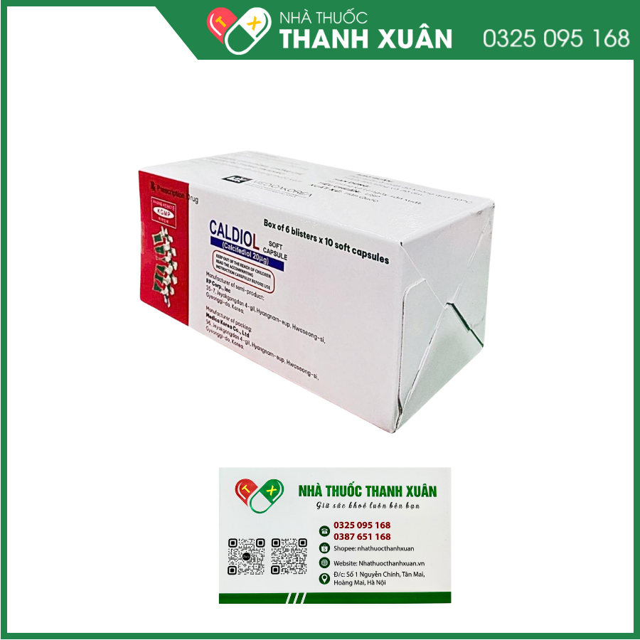 Caldiol 20mcg phòng và trị loãng xương, còi xương